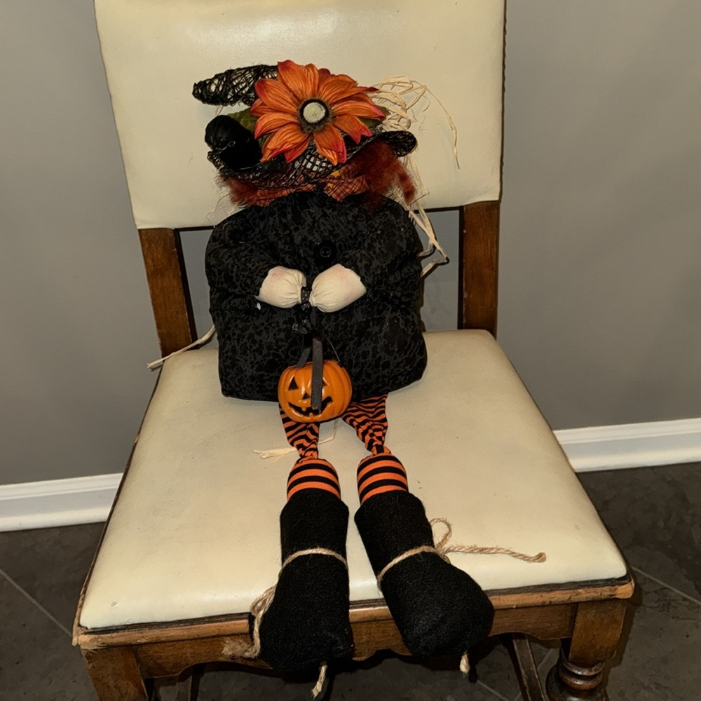 Halloween ๐host pick๐๐ป NWOT holiday handcrafted Shabby Chic doll - Picture 2 of 10
